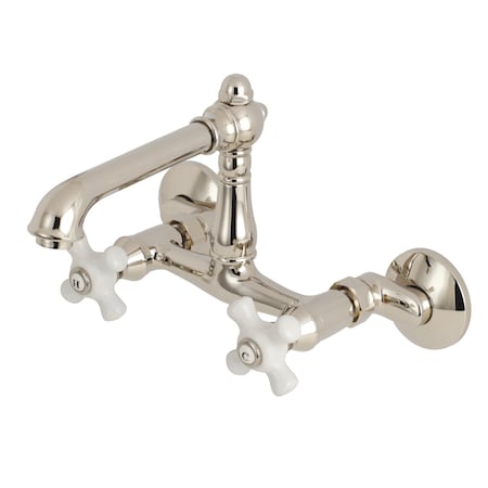 English Country KS7226PX 6-Inch Adjustable Center Wall Mount Kitchen Faucet KS7226PX